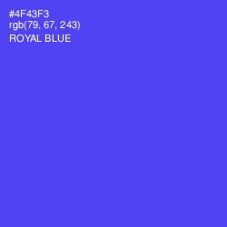 #4F43F3 - Royal Blue Color Image